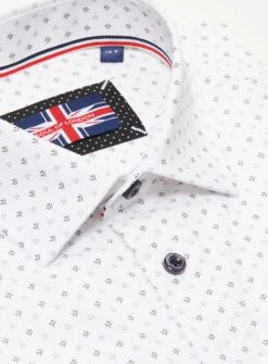 Chemise Habillée à Micro Imprimé -Modeel Egante Magasin A03 SODL251705 BK2