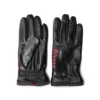 Gants En Cuir Noir Et Bourgogne -Modeel Egante Magasin A09 CR54 M295B BK scaled
