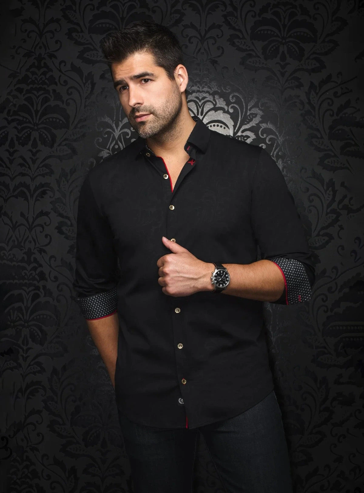 Chemise à Paisley Tonal 'Dunn' 5 Chemise à Paisley Tonal 'Dunn' – Image 3