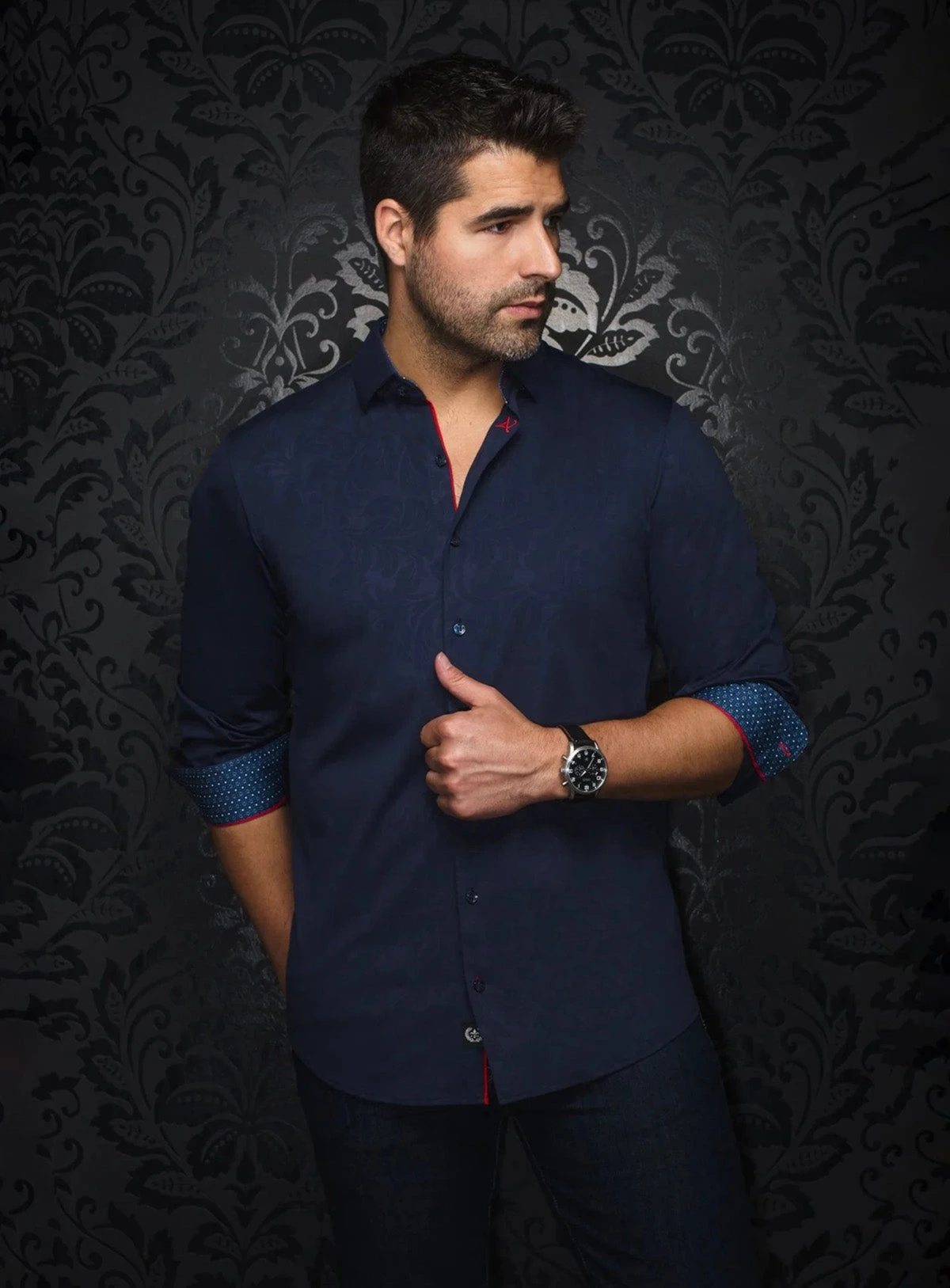 Chemise à Paisley Tonal 'Dunn' 4 Chemise à Paisley Tonal 'Dunn' – Image 2