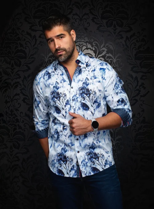 Chemise Ă Motif De Feuilles 'Jasper'