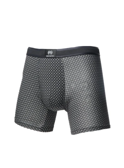 Sous-vêtement Boxer En Bambou Noir Imprimé