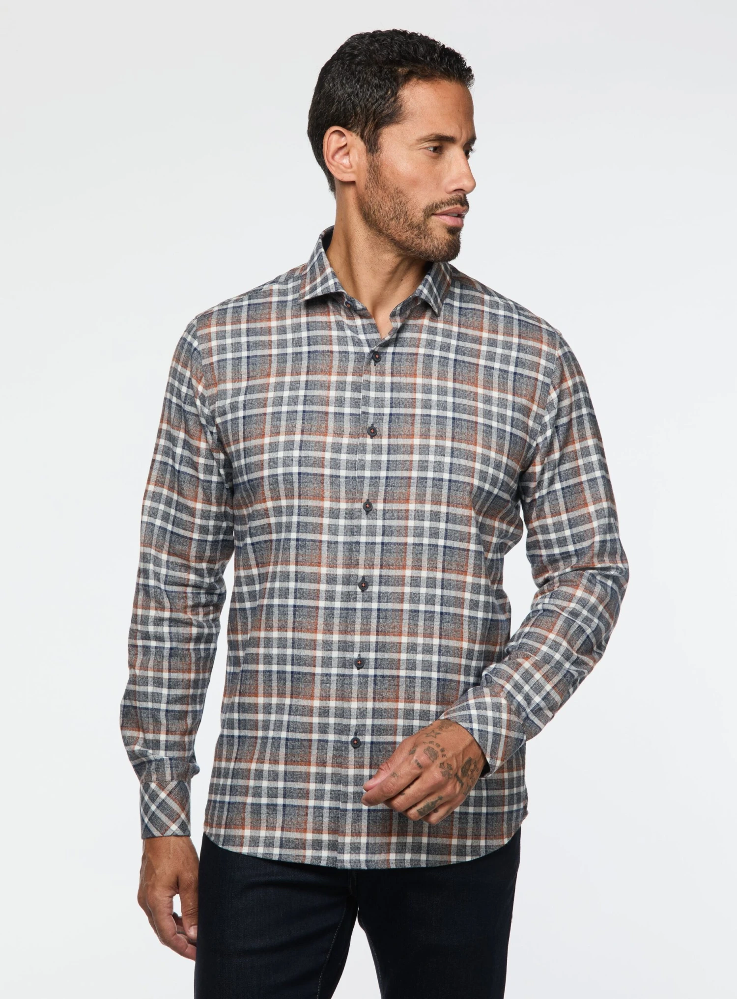 Chemise à Carreaux Orange Et Marine 3 Chemise à Carreaux Orange Et Marine