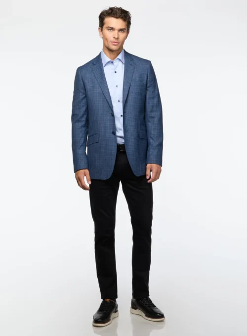 Veston Bleu Royal Texturé