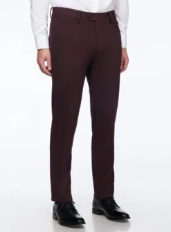 Pantalon Habillé à Micro Motif -Modeel Egante Magasin C04 021B5PHT WN
