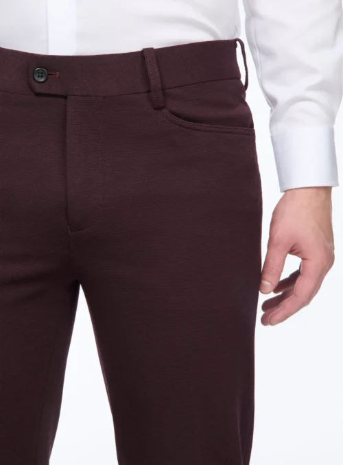 Pantalon Habillé à Micro Motif -Modeel Egante Magasin C04 021B5PHT WN2 scaled