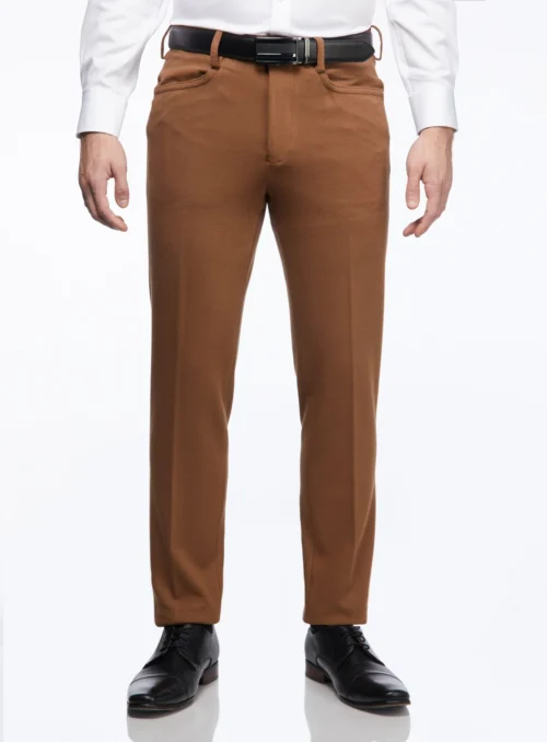 Pantalon Habillé En Sergé Extensible 17 Pantalon Habillé En Sergé Extensible -Modeel Egante Magasin C04 04F22PHT WT scaled