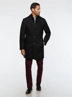 Pardessus Noir Ă Carreaux Discrets