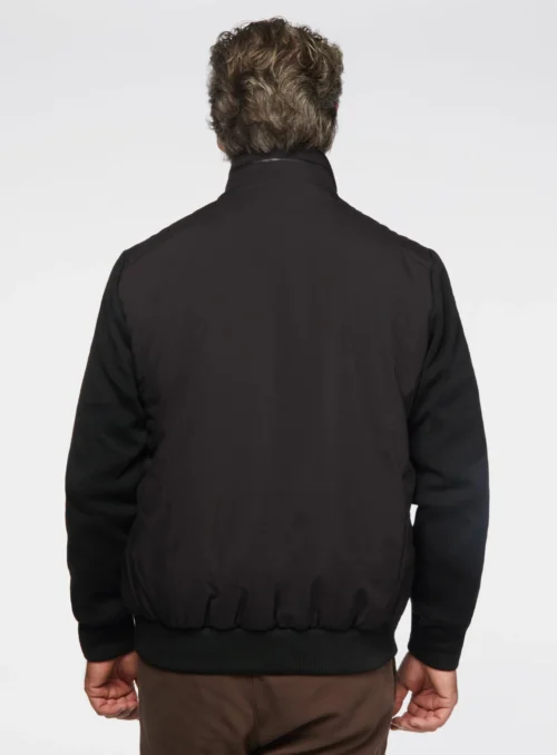 Manteau Noir Avec Manches En Tricot -Modeel Egante Magasin C27 3225501 BK3 scaled