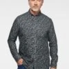 Chemise à Carreaux Noirs Et Gris -Modeel Egante Magasin C27 3705518 BK