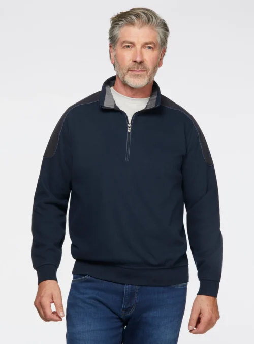 Chandail Marine à Col Montant