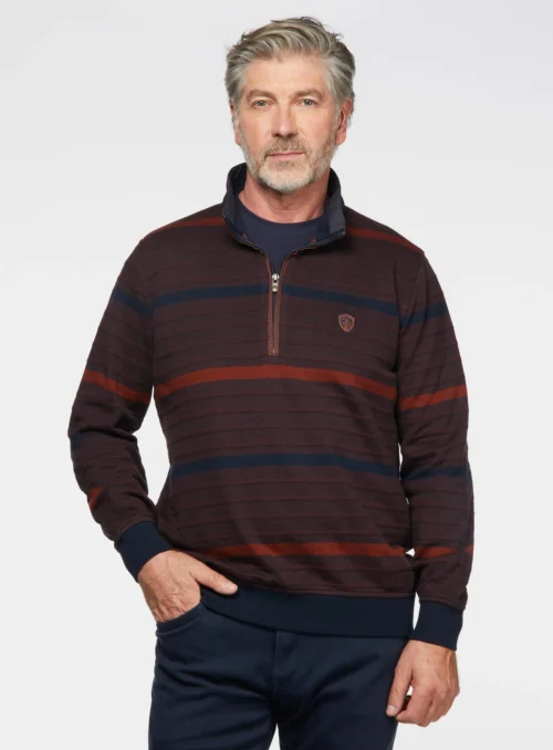 Chandail à Rayures Denim Et Rouille