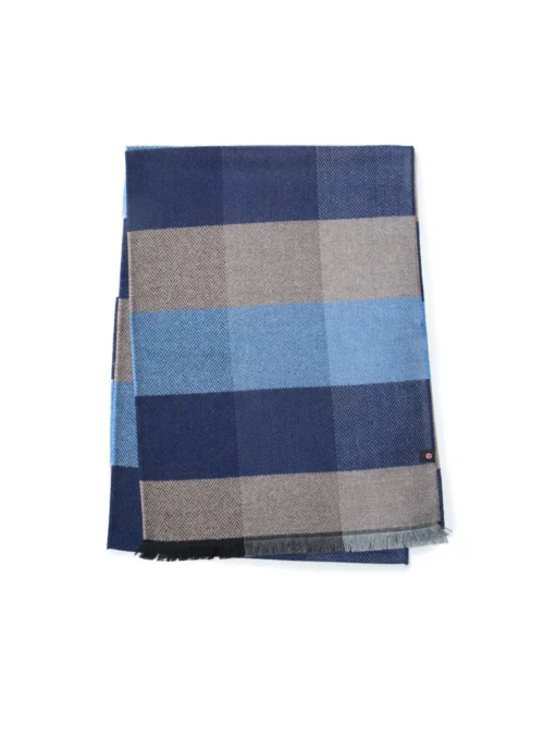 Foulard à Chevrons Marine Et Brun