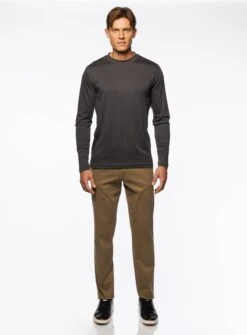 Meyer Chino Taupe à Micro Texturé