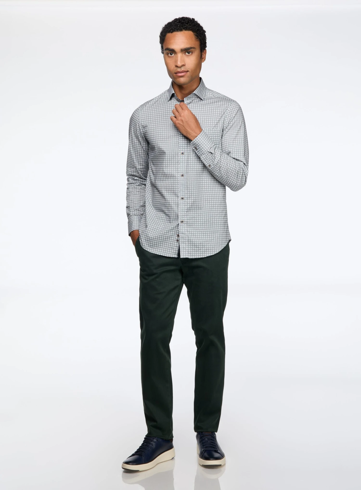 Meyer Chino En Coton Texturé 'NEWYORK5617' 3 Meyer Chino En Coton Texturé 'NEWYORK5617'