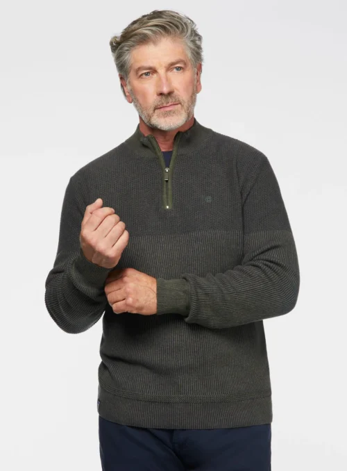 Chandail En Tricot Vert Chiné