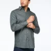 Chemise Verte à Motif Géométrique -Modeel Egante Magasin F18 526559 GR scaled