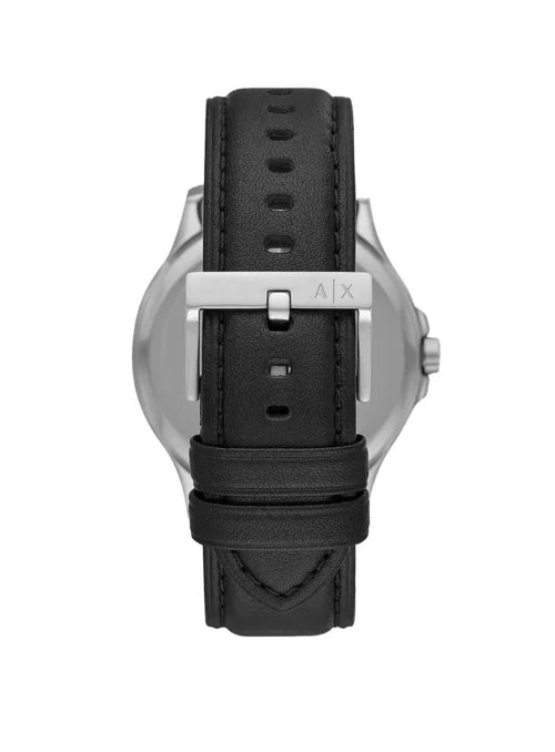 Armani Exchange Montre à Trois Aiguilles En Cuir Noir -Modeel Egante Magasin F20 AX2101 BK3