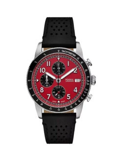 Fossil Montre Rouge Chronographe 'Sport Tourer'