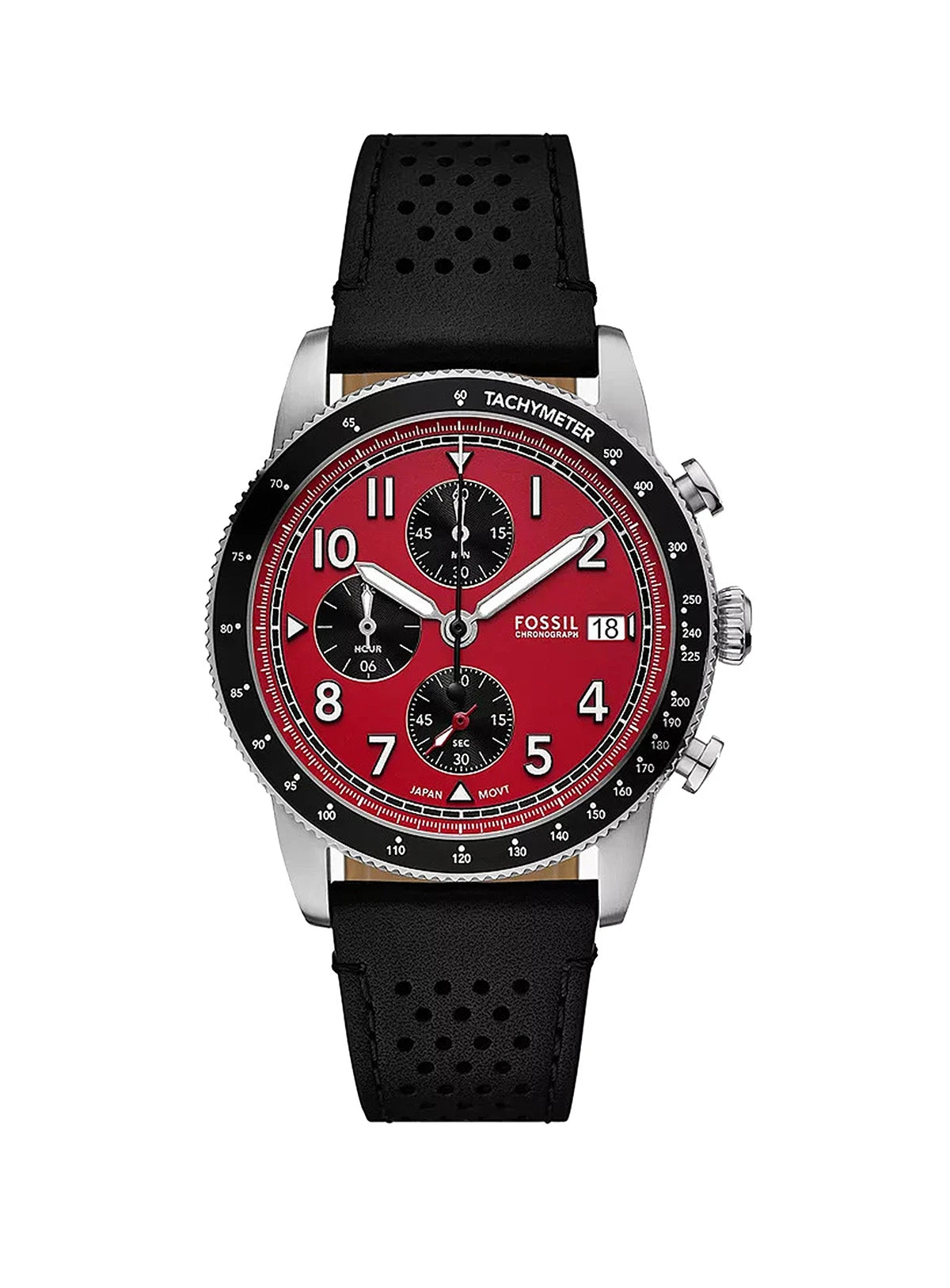 Fossil Montre Rouge Chronographe 'Sport Tourer' 3 Fossil Montre Rouge Chronographe 'Sport Tourer'