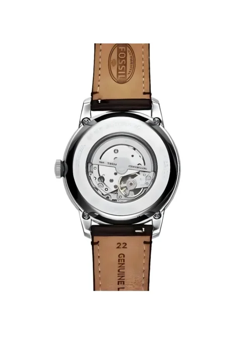 Fossil Montre Automatique En Cuir Brun 'Townsman' -Modeel Egante Magasin F20 ME3110 BR3