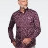 Chemise Satinée à Motif Courte-pointe -Modeel Egante Magasin G17 2512729 BD