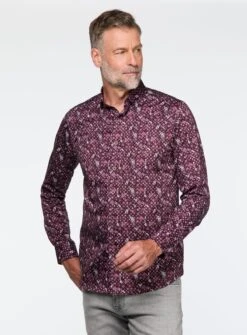 Chemise Satinée à Motif Courte-pointe