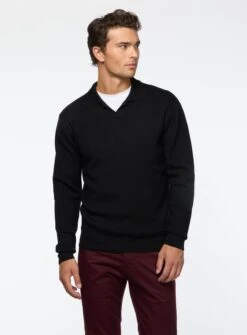 Chandail En Tricot CÎtelé à Col Polo