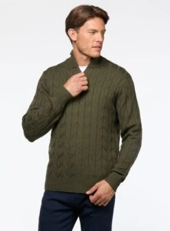 Chandail Torsadé à Demi-fermeture éclair -Modeel Egante Magasin H10 4515923 GR