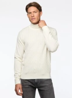 Chandail Torsadé En Laine Mérinos