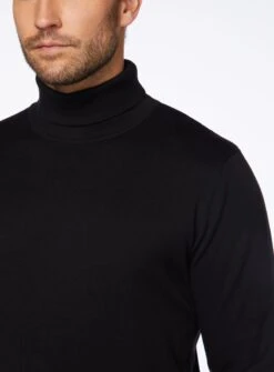 Chandail à Col Roulé En Laine Mérinos -Modeel Egante Magasin H10 4515926 BK2