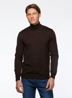 Chandail à Col Roulé En Laine Mérinos