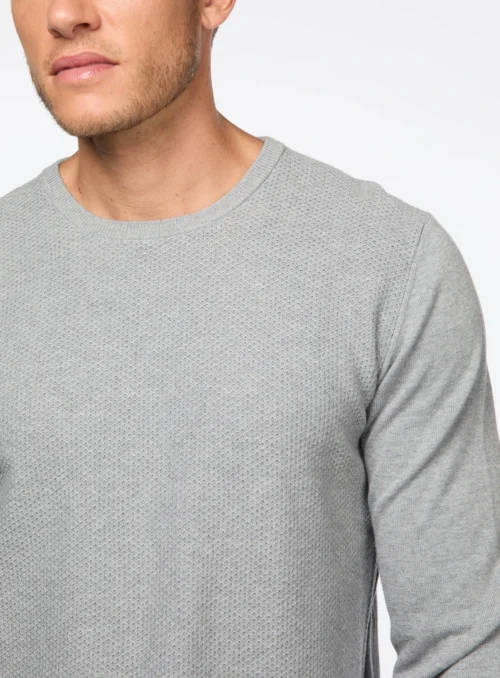 Chandail Col Rond En Tricot Texturé -Modeel Egante Magasin H10 4515928 GY2 scaled