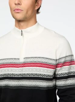 Chandail Fair Isle Noir Et Blanc -Modeel Egante Magasin H10 4515934 BK2