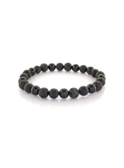 Bracelet 8mm En Pierre Précieuse Onyx