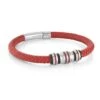 Bracelet En Cuir Rouge 'G T' -Modeel Egante Magasin I22 SLB528 RD
