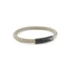 Bracelet En Cuir Tressé Beige -Modeel Egante Magasin I22 SLB660 M OM
