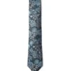 Cravate Florale Noire Et Turquoise -Modeel Egante Magasin K17 9117 4 BK