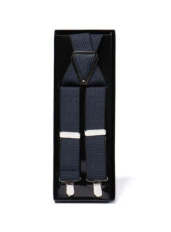 Bretelle Croisée Marine à Motif Diamant