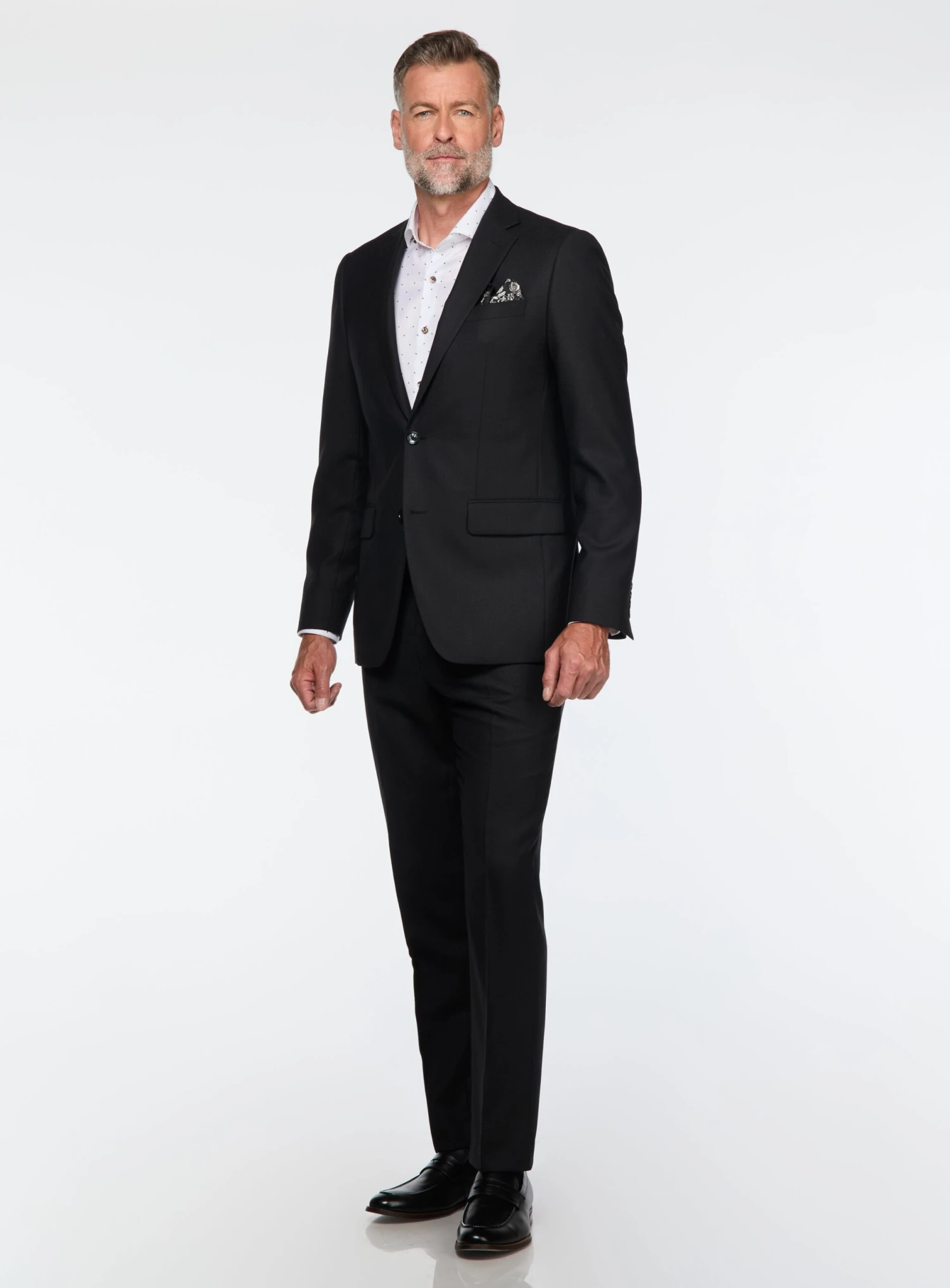 Complet Noir à Effet Crêpe 3 Complet Noir à Effet Crêpe