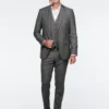 Complet En Laine Brossée Charbon