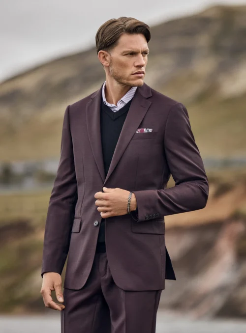 Complet Bourgogne à Faux Uni