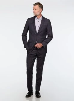 Complet à Grands Carreaux Marine Et Bruns