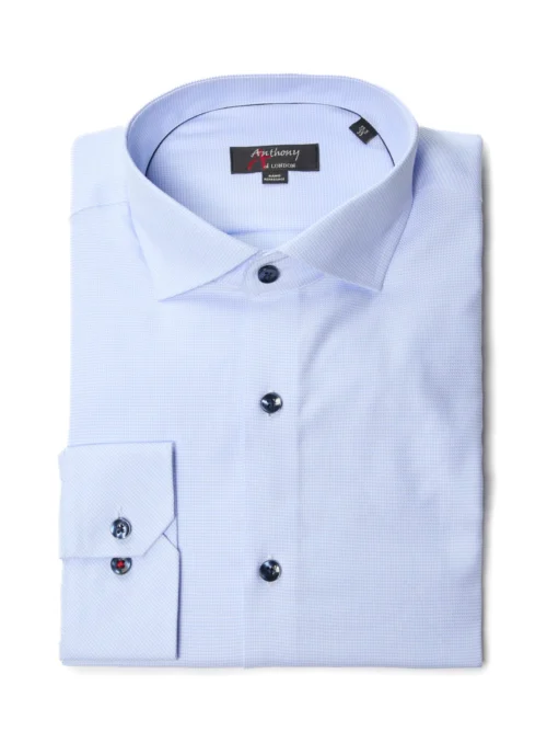 Chemise Sans Repassage à Faux Uni -Modeel Egante Magasin L07 1212566D BL jpg scaled