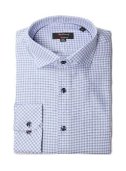 Chemise Sans Repassage à Motif Pied-de-poule