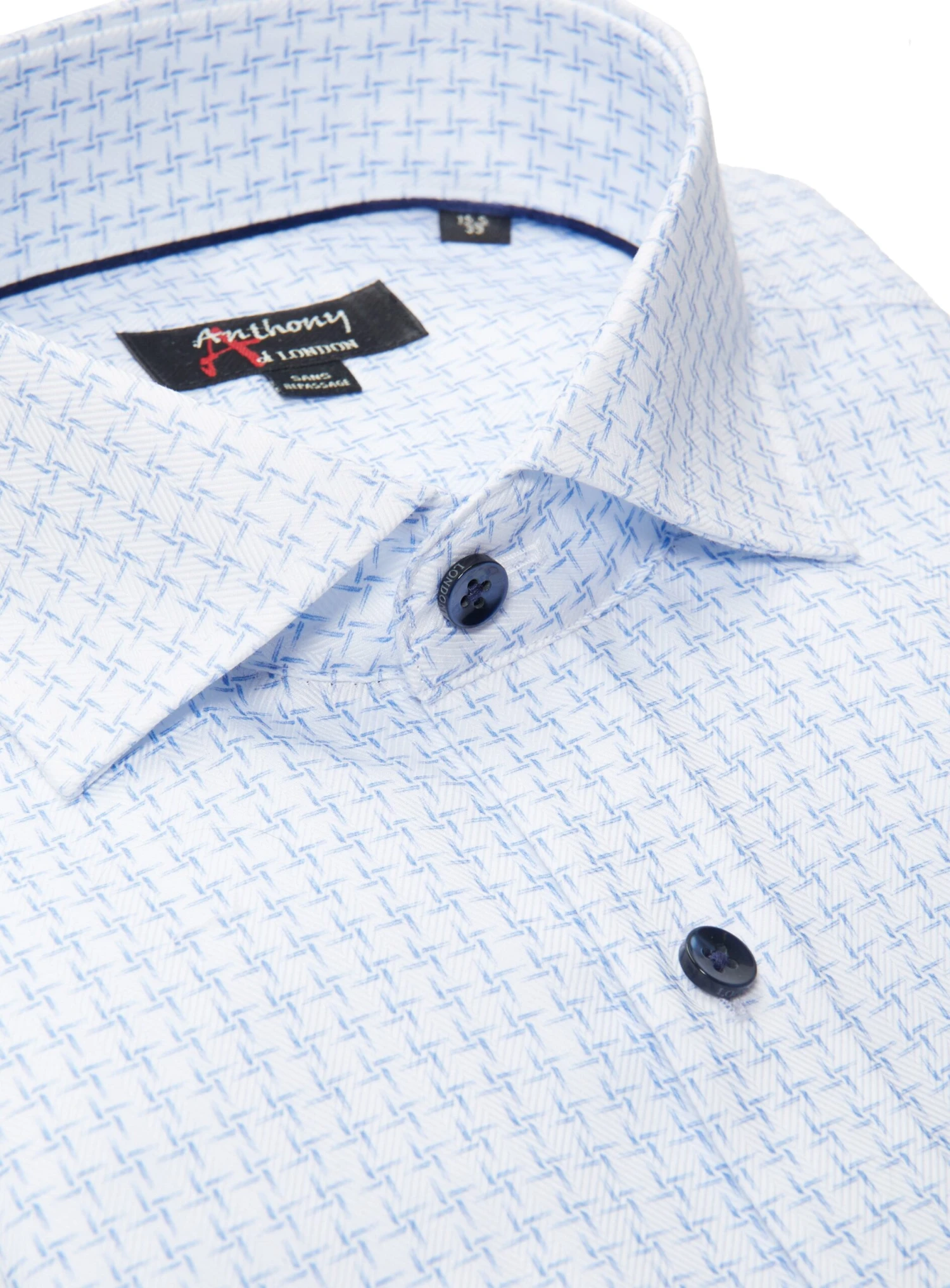 Chemise Sans Repassage à Imprimé Hachuré 4 Chemise Sans Repassage à Imprimé Hachuré – Image 2