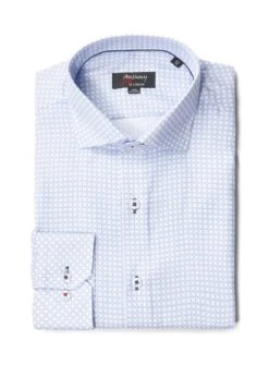 Chemise Sans Repassage à Imprimé Diamants