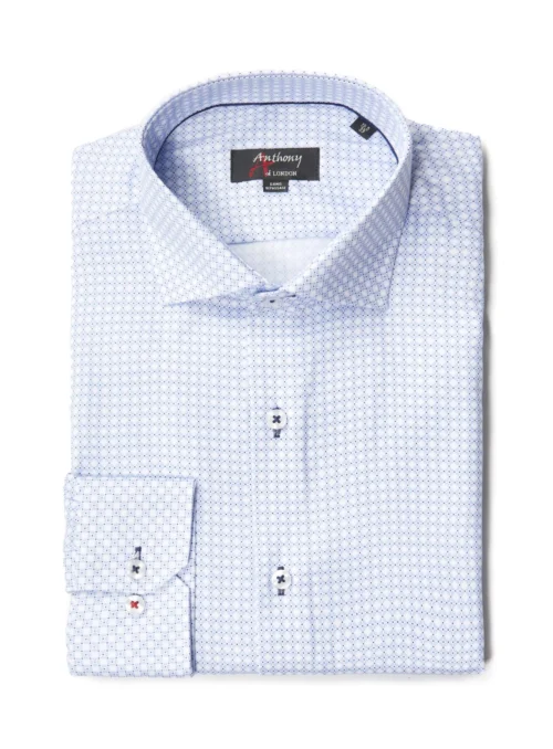 Chemise Sans Repassage à Imprimé Diamants