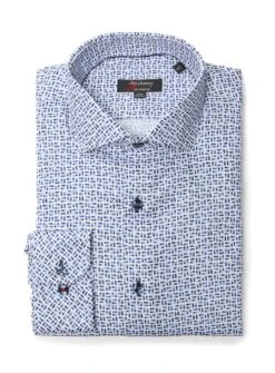 Chemise Sans Repassage à Motif Aquarelle