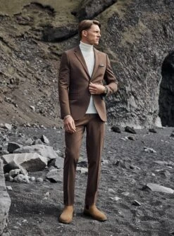 Complet Cognac En Tricot Extensible